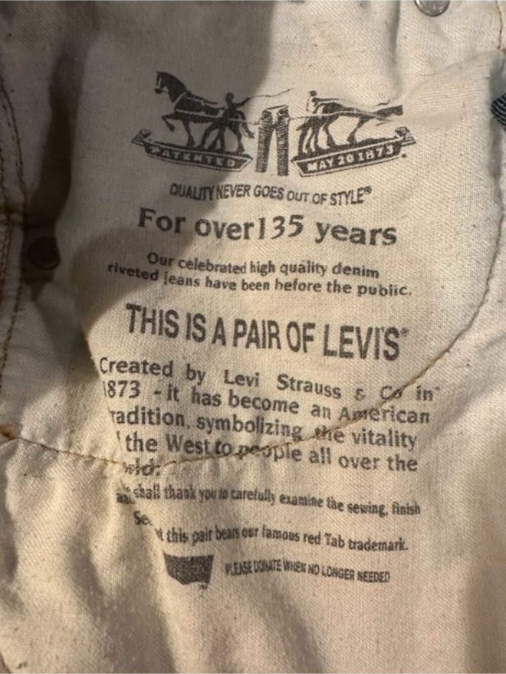 Levi’s 569 Loose Straight Jeans Men’s 32x30 Measures 34x29 Faded Blue Denim 2013 - Picture 9 of 15